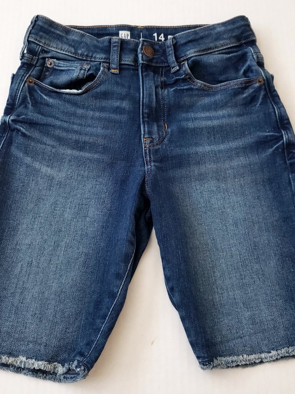 Gap Youth Bermuda High Rise Denim Shorts Size 14 Slim